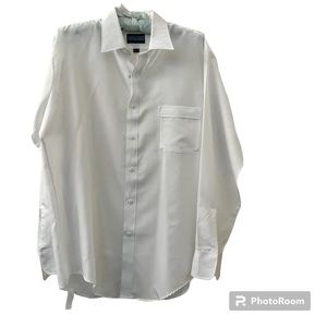5/$20 Vintage Men’s Lustre-Silk Polyester Dress Shirt 16.5 x 34